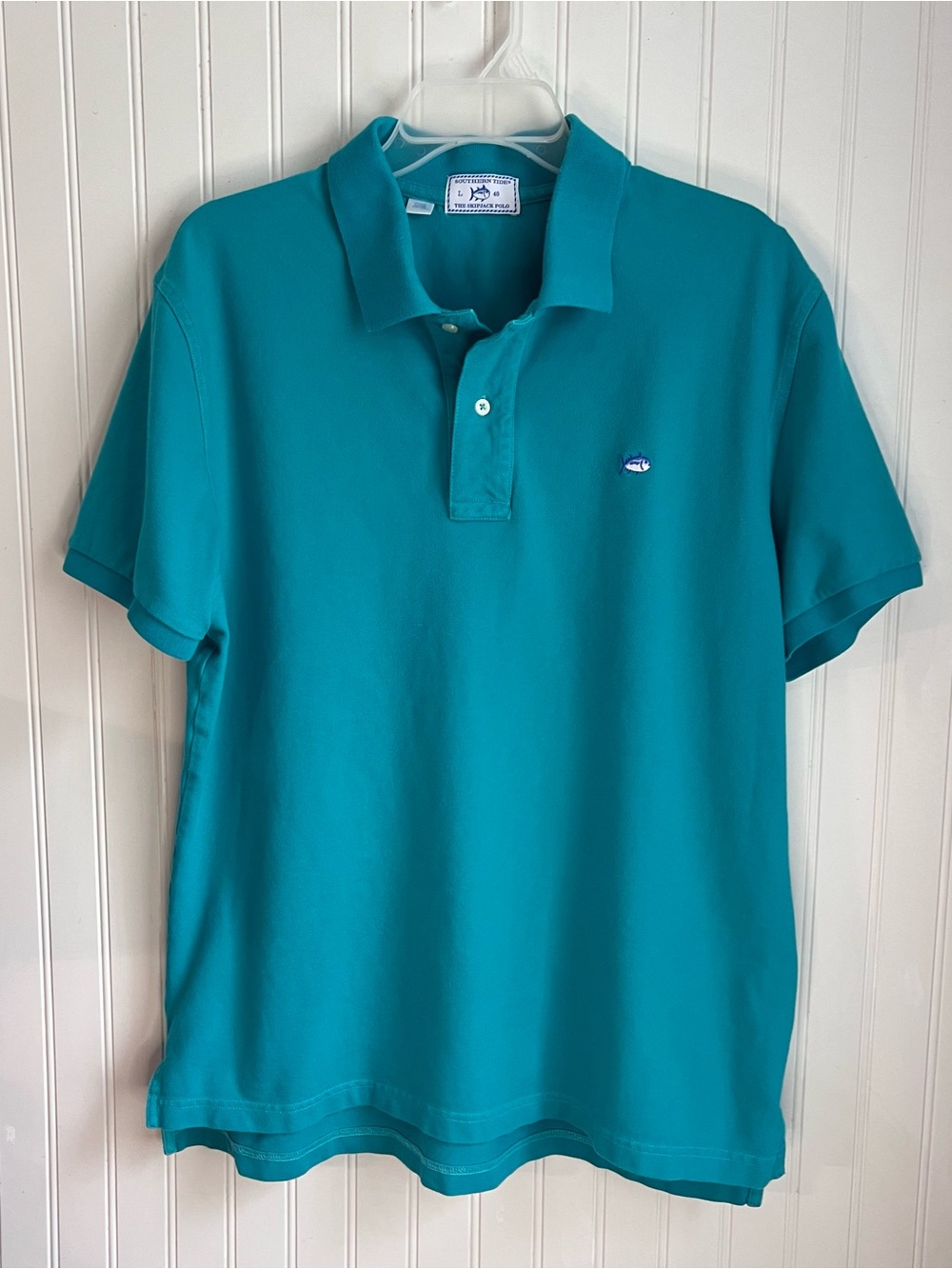 Southern Tide Men's Teal/Blue Short-Sleeve Polo